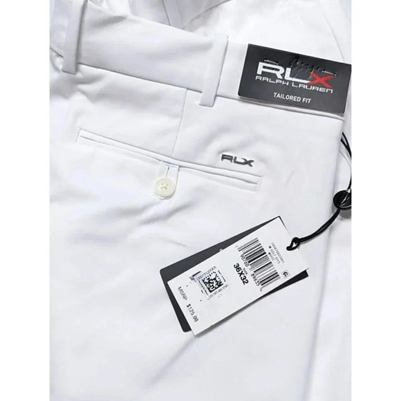 RLX Ralph Lauren Men's Tailored Fit Performance Twill Pants White Size 36 x 32 - Picture 7 of 8